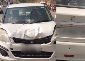 પૂરપાટ ઝડપે આવેલી કારે અડફેટે લેતા ત્રણ શ્રમિકોના મૃત્યુ