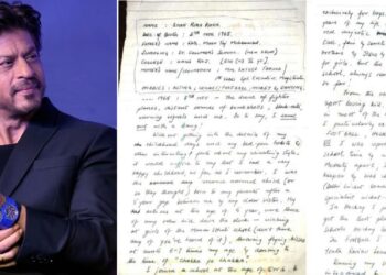 શાહરૂખ ખાનની ઑટોબાયોગ્રાફીનું પહેલું પેજ થયું લીક? કોલેજના આ પત્રે ચાહકોમાં મચાવી દીધી હલચલ