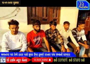 ભાવનગર પરા રેલ્વે ફાટક પાસે યુવક ઉપર હુમલો કરનાર પાંચ શખ્સની ધરપકડ