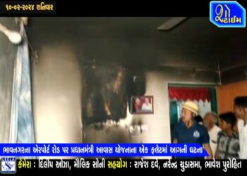 ભાવનગરના એરપોર્ટ રોડ પ્રધાનમંત્રી યોજનાના એક ફ્લેટમાં આગનો બનાવ