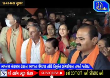 ભાવનગર લોકસભા બેઠકના ભાજપના ઉમેદવાર તરીકે નિમુબેન બાંભણીયાના નામની જાહેરાત