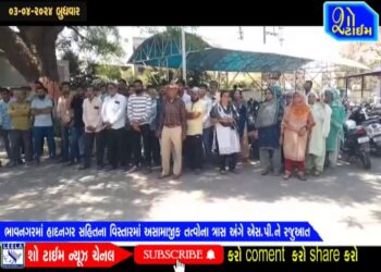 ભાવનગરના હાદાનગર સહિતના વિસ્તારમાં અસામાજિક તત્વોના ત્રાસ અંગે SPને રજુઆત